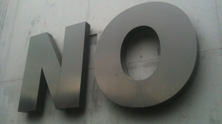 No by sboneham used under Creative Commons License